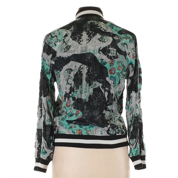 Zadig & Voltaire Billy Print Reversible Bomber Jacket - Picture 2 of 2